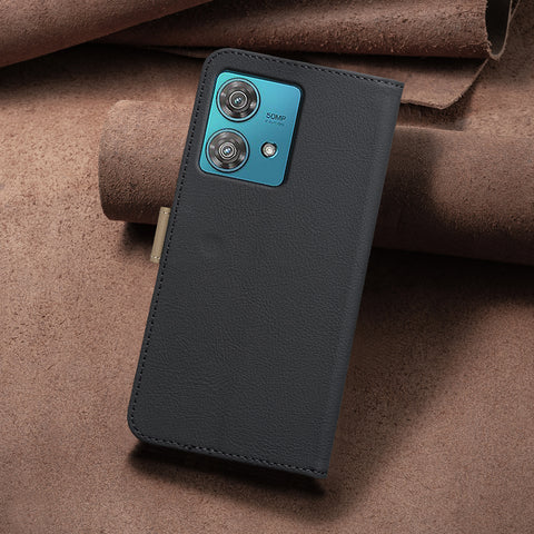 BINFEN COLOR For Motorola Edge 40 Neo 5G Leather Case  BF36 Floral Pattern Phone Cover RFID Blocking Wallet Stand