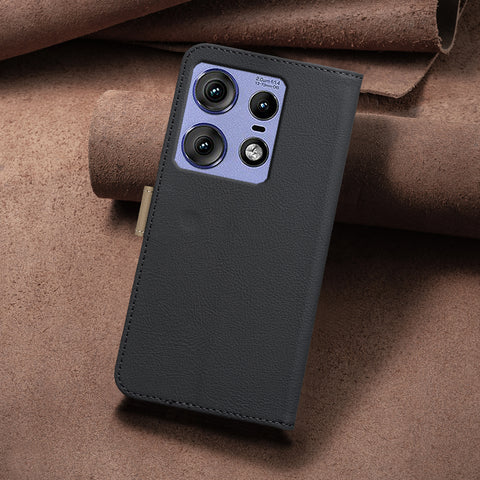 BINFEN COLOR For Motorola Edge 50 Pro 5G Leather Case  BF36 Floral Pattern Phone Cover RFID Blocking Wallet Stand