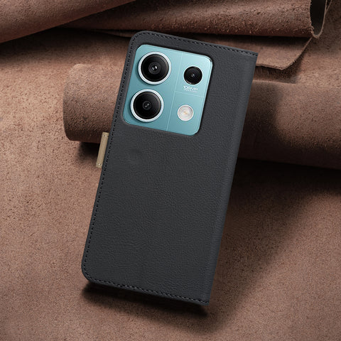 BINFEN COLOR For Xiaomi Redmi Note 13 5G Leather Case  BF36 Floral Pattern Phone Cover RFID Blocking Wallet Stand