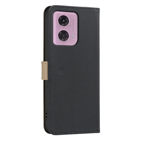 BINFEN COLOR For Motorola Moto G04 4G / Motorola Moto E14 4G / Motorola Moto G24 4G Leather Case  BF36 Floral Pattern Phone Cover RFID Blocking Wallet Stand