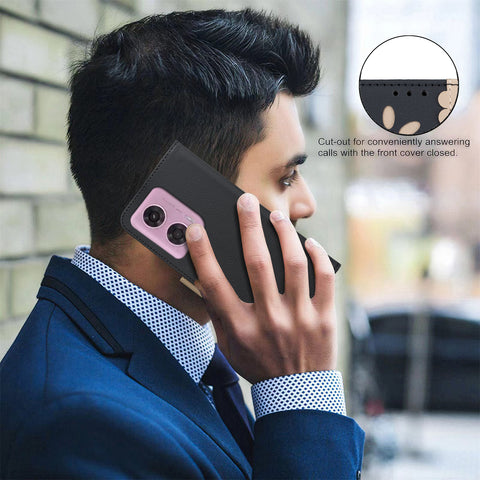 BINFEN COLOR For Motorola Moto G04 4G / Motorola Moto E14 4G / Motorola Moto G24 4G Leather Case  BF36 Floral Pattern Phone Cover RFID Blocking Wallet Stand