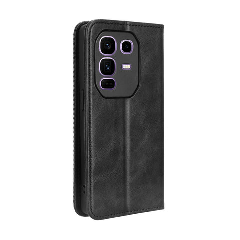 For Infinix Note 50 Pro+ 5G Leather Case Wallet Stand Retro Texture Phone Cover