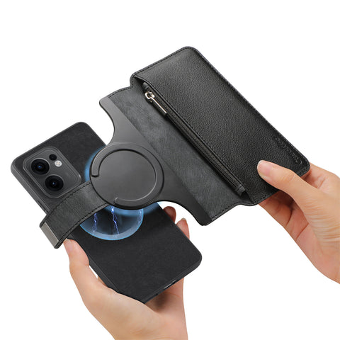 CASENEO For Oppo Reno13 F 5G (Reno 13 FS 5G) / 4G Case  MW-02 Detachable Magnetic Leather Flip Phone Cover