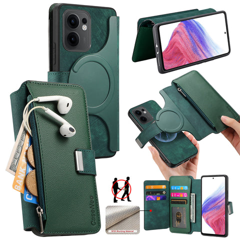 CASENEO For Oppo Reno13 F 5G (Reno 13 FS 5G) / 4G Case  MW-02 Detachable Magnetic Leather Flip Phone Cover