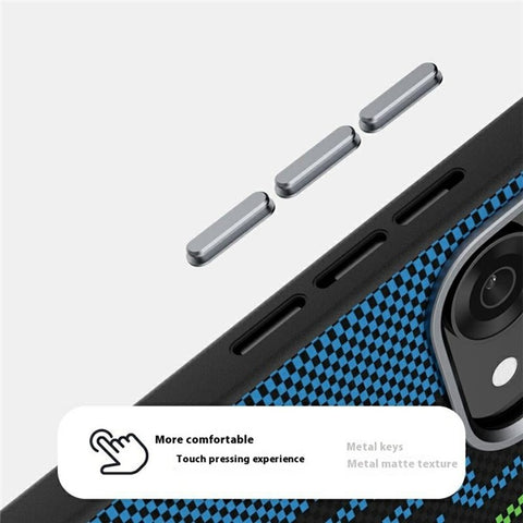 ABEEL For Oppo Reno14 5G (Global) Magnetic Case Micro-Embossing 6D Printed PC TPU Aluminum Alloy Leather Phone Cover