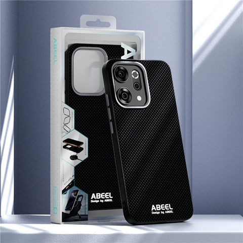 ABEEL For Oppo Reno14 5G (Global) Magnetic Case Printed PC TPU Aluminum Alloy Leather Phone Cover