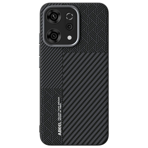ABEEL For Oppo Reno14 5G (Global) Magnetic Case PC + TPU + Aluminum Alloy + PU Leather Slim Phone Back Cover