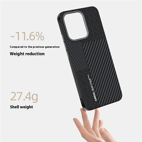 ABEEL For Oppo Reno14 5G (Global) Magnetic Case PC + TPU + Aluminum Alloy + PU Leather Slim Phone Back Cover