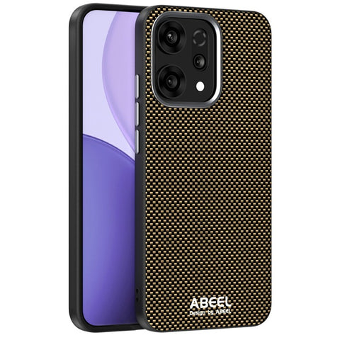 ABEEL For Oppo Reno14 Pro 5G (Global) Magnetic Case Printed PC TPU Aluminum Alloy Leather Phone Cover