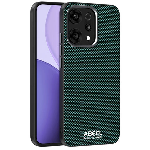 ABEEL For Oppo Reno14 Pro 5G (Global) Magnetic Case Printed PC TPU Aluminum Alloy Leather Phone Cover