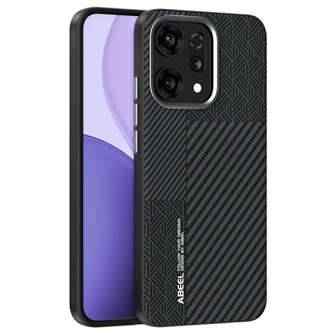 ABEEL For Oppo Reno14 Pro 5G (Global) Magnetic Case PC + TPU + Aluminum Alloy + PU Leather Slim Phone Back Cover
