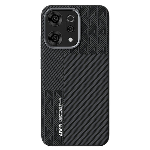 ABEEL For Oppo Reno14 Pro 5G (Global) Magnetic Case PC + TPU + Aluminum Alloy + PU Leather Slim Phone Back Cover