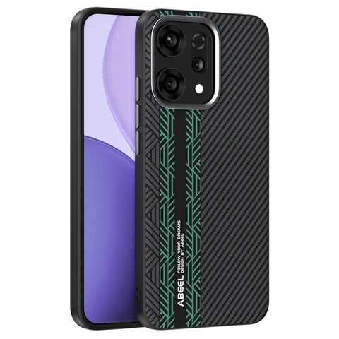 ABEEL For Oppo Reno14 Pro 5G (Global) Magnetic Case PC + TPU + Aluminum Alloy + PU Leather Slim Phone Back Cover