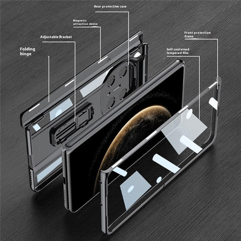 GKK For Huawei Mate X6 Case Magnetic Hinge PC Phone Cover with Kickstand / Tempered Glass Film