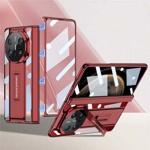 GKK For Huawei Mate X6 Case Magnetic Hinge PC Phone Cover with Kickstand / Tempered Glass Film