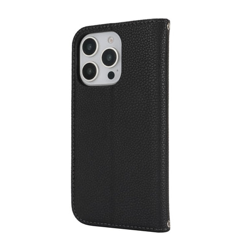Stand Case for iPhone 13 Pro Max / 12 Pro Max Litchi Texture Leather Flip Phone Cover with Strap  /  Wallet