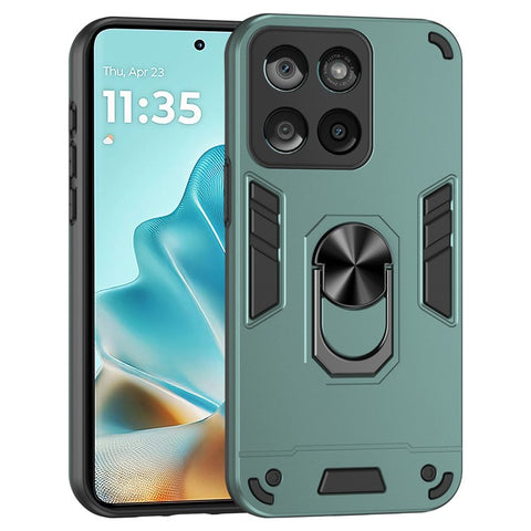 For Motorola Edge 60 Fusion 5G Case PC + TPU Drop Defend Phone Cover with Ring Kickstand