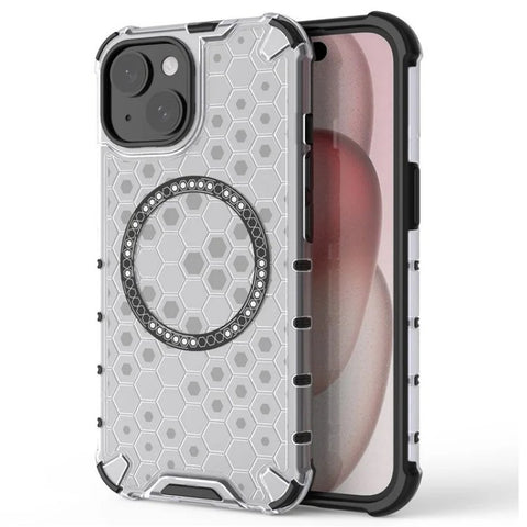 WANLONFENG For iPhone 14 Plus Phone Case Compatible with MagSafe  FC Series with Tempered Glass (Big Lens Hole)