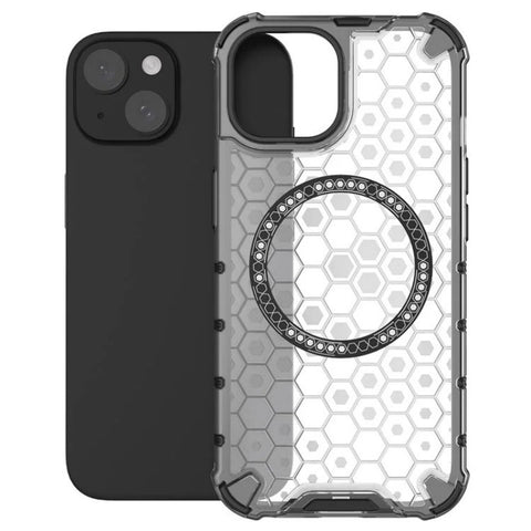WANLONFENG For iPhone 14 Plus Phone Case Compatible with MagSafe  FC Series with Tempered Glass (Big Lens Hole)