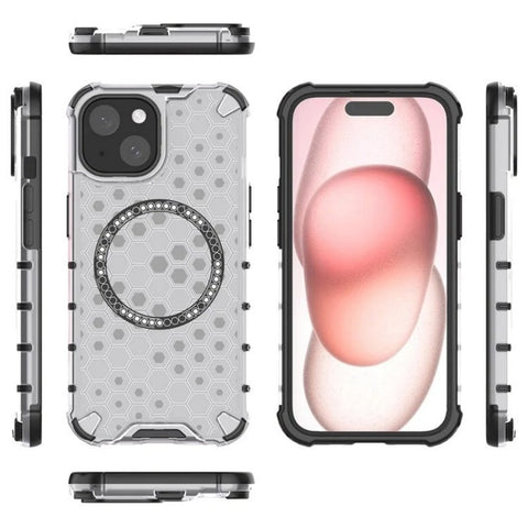 WANLONFENG For iPhone 14 Plus Phone Case Compatible with MagSafe  FC Series with Tempered Glass (Big Lens Hole)