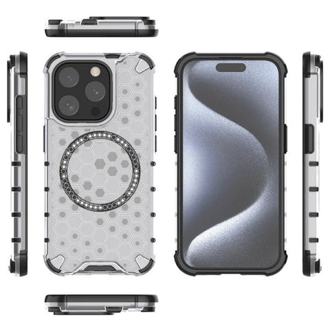 WANLONFENG For iPhone 12 Pro Max 6.7 inch Phone Case Compatible with MagSafe  FC Series with Tempered Glass (Big Lens Hole)