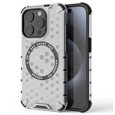 WANLONFENG For iPhone 12 Pro 6.1 inch Phone Case Compatible with MagSafe  FC Series with Tempered Glass (Big Lens Hole)