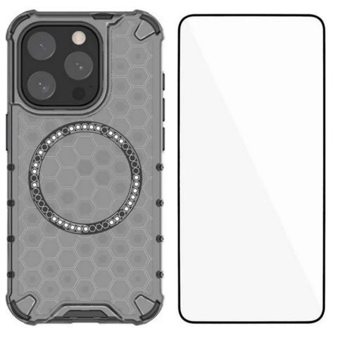 WANLONFENG For iPhone 12 Pro 6.1 inch Phone Case Compatible with MagSafe  FC Series with Tempered Glass (Big Lens Hole)
