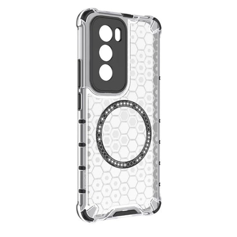 WANLONFENG For Oppo Reno12 5G (Global) Magnetic Case  FC Series TPU + PC Phone Cover with Tempered Glass