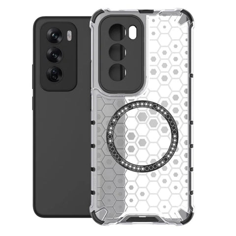 WANLONFENG For Oppo Reno12 5G (Global) Magnetic Case  FC Series TPU + PC Phone Cover with Tempered Glass
