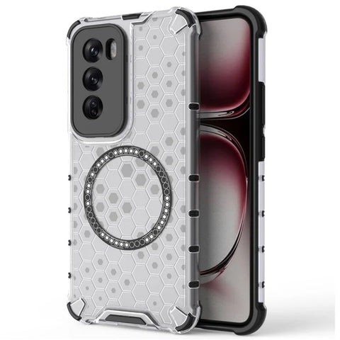 WANLONFENG For Oppo Reno12 Pro 5G (Global) Magnetic Case  FC Series TPU + PC Phone Cover with Tempered Glass