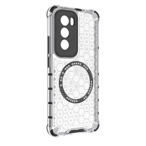 WANLONFENG For Oppo Reno12 Pro 5G (Global) Magnetic Case  FC Series TPU + PC Phone Cover with Tempered Glass