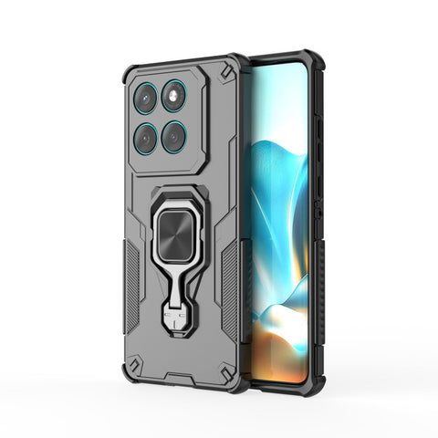 WANLONFENG For Motorola Edge 60 Fusion 5G Phone Case  PC TPU Back Cover Kickstand with Tempered Glass