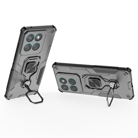 WANLONFENG For Motorola Edge 60 Fusion 5G Phone Case  PC TPU Back Cover Kickstand with Tempered Glass