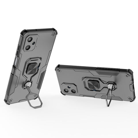 WANLONFENG For Samsung Galaxy F06 5G Phone Case  PC TPU Back Cover Kickstand with Tempered Glass
