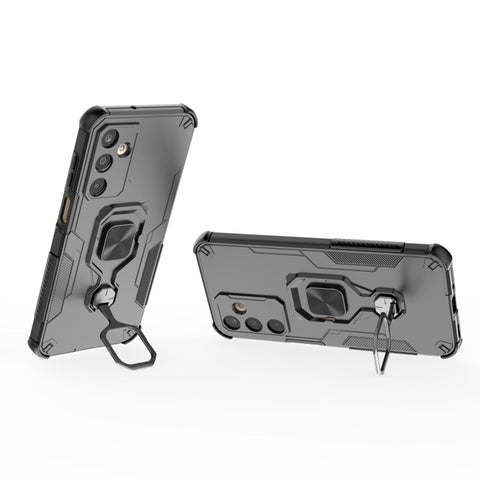 WANLONFENG For Samsung Galaxy M16 5G Phone Case  PC TPU Back Cover Kickstand with Tempered Glass