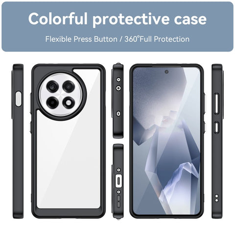 WANLONFENG For OnePlus Ace 5 5G / OnePlus Ace 5 Pro 5G Phone Case  XC Series TPU Acrylic Cover with Tempered Glass (Big Lens Hole)