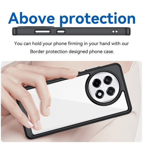 WANLONFENG For OnePlus Ace 5 5G / OnePlus Ace 5 Pro 5G Phone Case  XC Series TPU Acrylic Cover with Tempered Glass (Big Lens Hole)