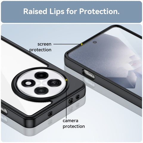 WANLONFENG For OnePlus Ace 5 5G / OnePlus Ace 5 Pro 5G Phone Case  XC Series TPU Acrylic Cover with Tempered Glass (Big Lens Hole)