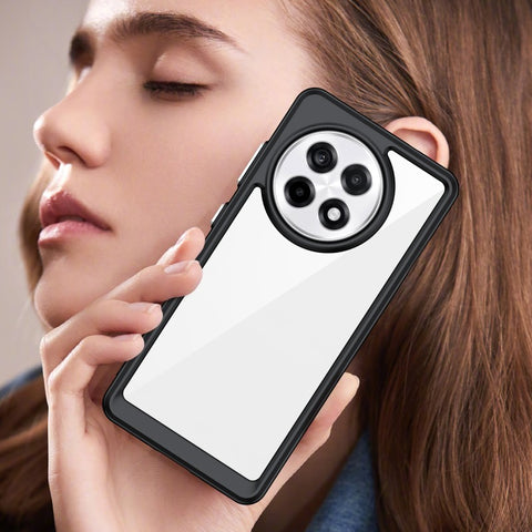 WANLONFENG For OnePlus Ace 5 5G / OnePlus Ace 5 Pro 5G Phone Case  XC Series TPU Acrylic Cover with Tempered Glass (Big Lens Hole)