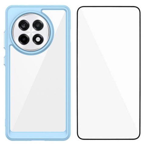 WANLONFENG For OnePlus Ace 5 5G / OnePlus Ace 5 Pro 5G Phone Case  XC Series TPU Acrylic Cover with Tempered Glass (Big Lens Hole)