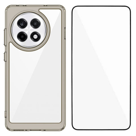 WANLONFENG For OnePlus Ace 5 5G / OnePlus Ace 5 Pro 5G Phone Case  XC Series TPU Acrylic Cover with Tempered Glass (Big Lens Hole)