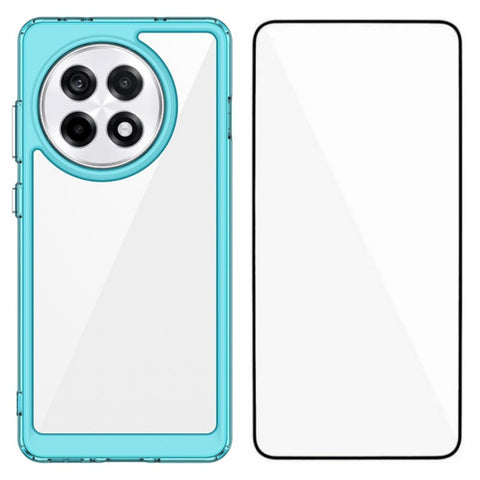 WANLONFENG For OnePlus Ace 5 5G / OnePlus Ace 5 Pro 5G Phone Case  XC Series TPU Acrylic Cover with Tempered Glass (Big Lens Hole)