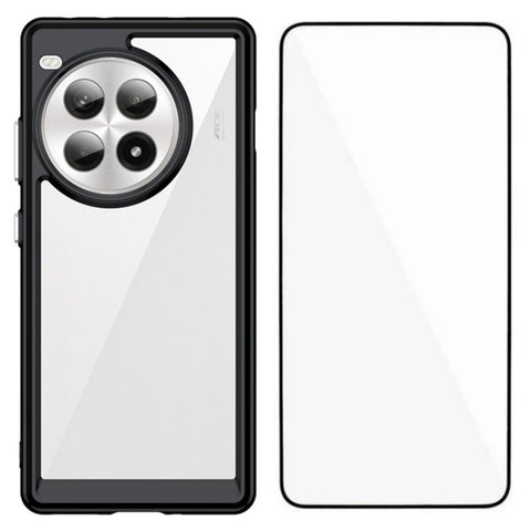 WANLONFENG For OnePlus Ace 3 Pro 5G Phone Case  XC Series TPU Acrylic Cover with Tempered Glass (Big Lens Hole)