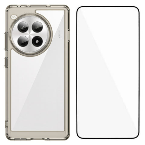 WANLONFENG For OnePlus Ace 3 Pro 5G Phone Case  XC Series TPU Acrylic Cover with Tempered Glass (Big Lens Hole)