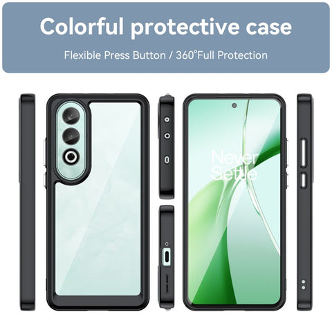 WANLONFENG For OnePlus Nord CE4 5G Phone Case  XC Series TPU Acrylic Cover with Tempered Glass (Big Lens Hole)