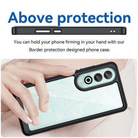 WANLONFENG For OnePlus Nord CE4 5G Phone Case  XC Series TPU Acrylic Cover with Tempered Glass (Big Lens Hole)