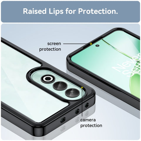 WANLONFENG For OnePlus Nord CE4 5G Phone Case  XC Series TPU Acrylic Cover with Tempered Glass (Big Lens Hole)