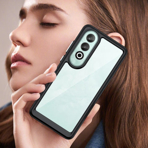 WANLONFENG For OnePlus Nord CE4 5G Phone Case  XC Series TPU Acrylic Cover with Tempered Glass (Big Lens Hole)