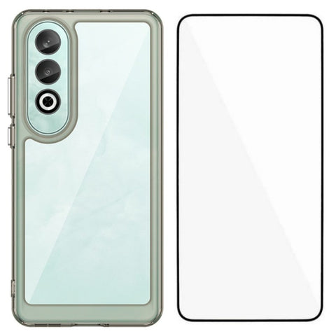 WANLONFENG For OnePlus Nord CE4 5G Phone Case  XC Series TPU Acrylic Cover with Tempered Glass (Big Lens Hole)