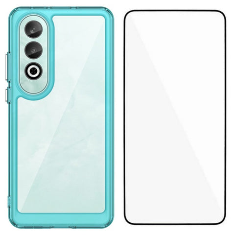 WANLONFENG For OnePlus Nord CE4 5G Phone Case  XC Series TPU Acrylic Cover with Tempered Glass (Big Lens Hole)